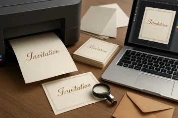 Print je eigen uitnodigingen die indruk maken, van ontwerp tot envelop