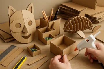 Karton als canvas: knutsel speelse creaties en slimme opbergers met restkarton
