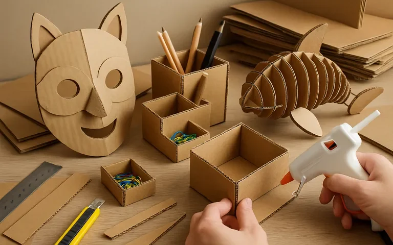 Karton als canvas: knutsel speelse creaties en slimme opbergers met restkarton