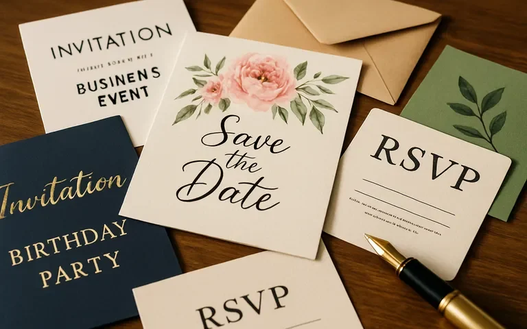 Ontwerp uitnodigingskaarten die opvallen en helemaal bij jouw moment passen