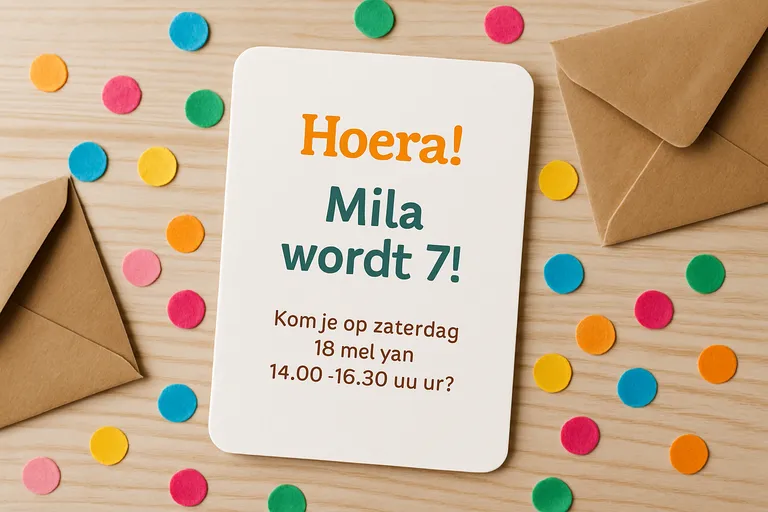 Voorbeelden en templates voor kinderfeestje en verjaardag