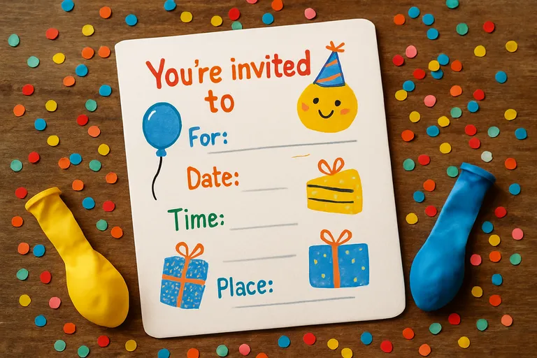 Wat hoort er in de tekst van je uitnodiging voor een kinderfeestje