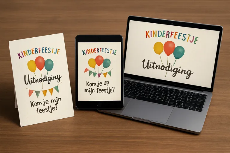 Uitnodiging kinderfeestje maken: digitaal, online of zelf printen